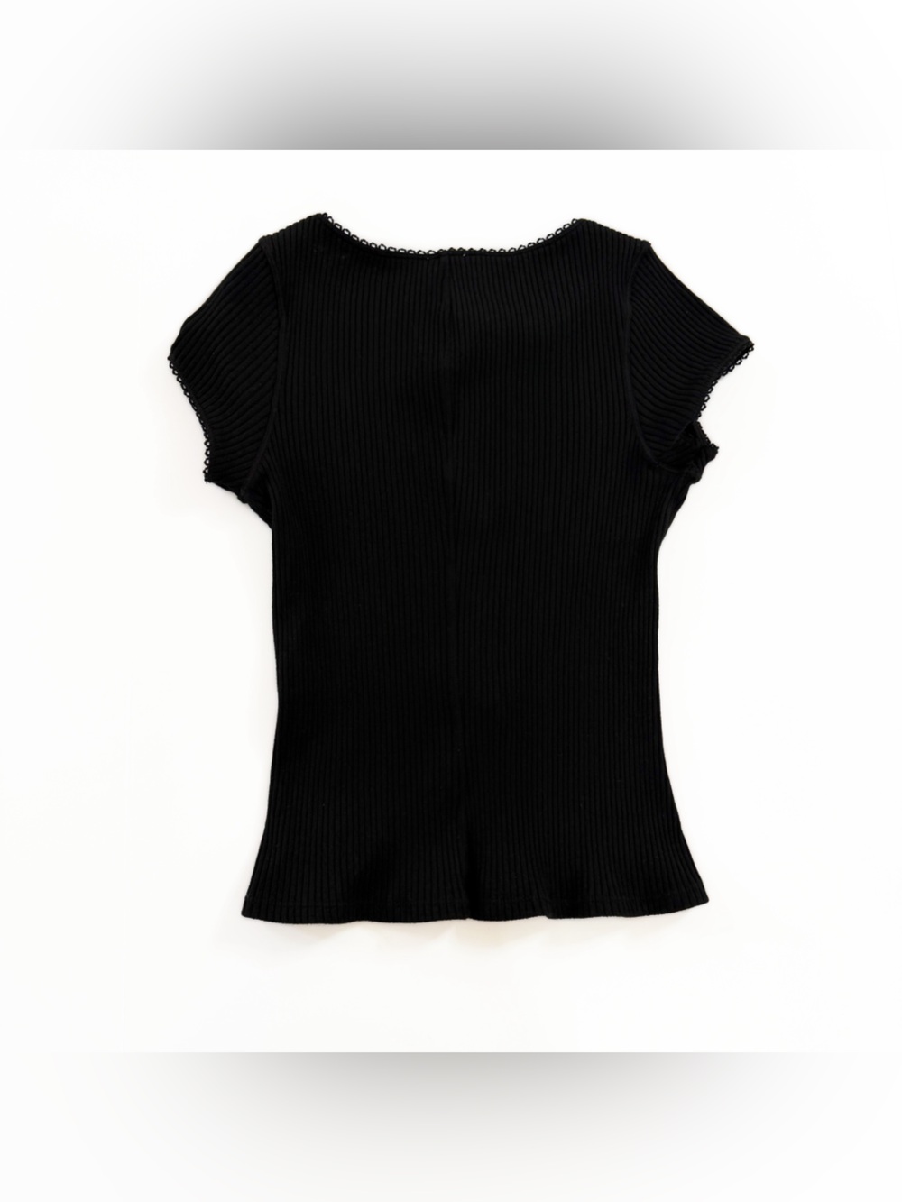 Free People Shirt Womens Medium Black Most Wanted Cardi Black Button Front - Picture 8 of 9